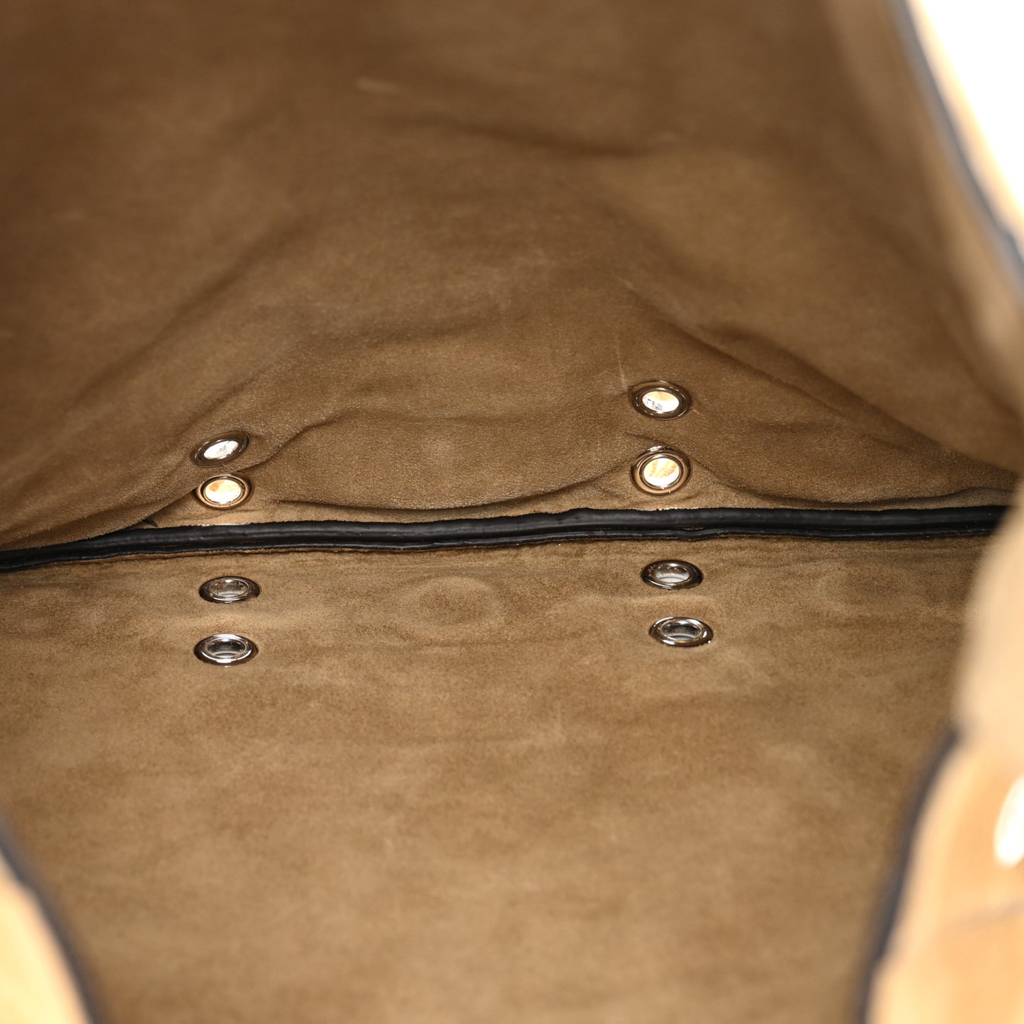 Suede Studded Nellcote Fringe Shoulder Bag Havana Beige