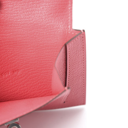 Hermes Chevre Mysore Kelly Pocket Compact Wallet Rose Lipstick 8 of 11