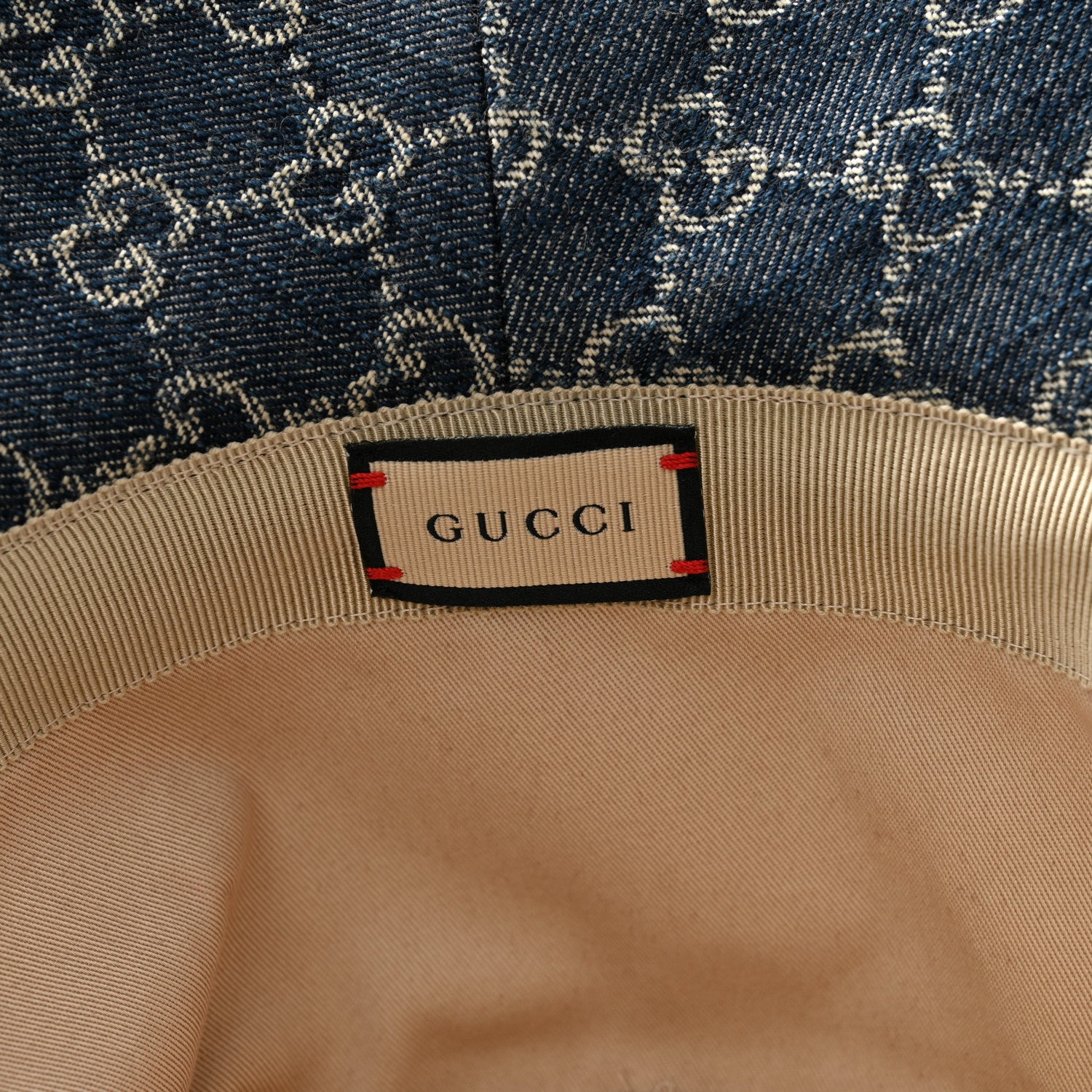 Gucci Denim GG Monogram Brim Hat M Blue Ivory 8 of 9