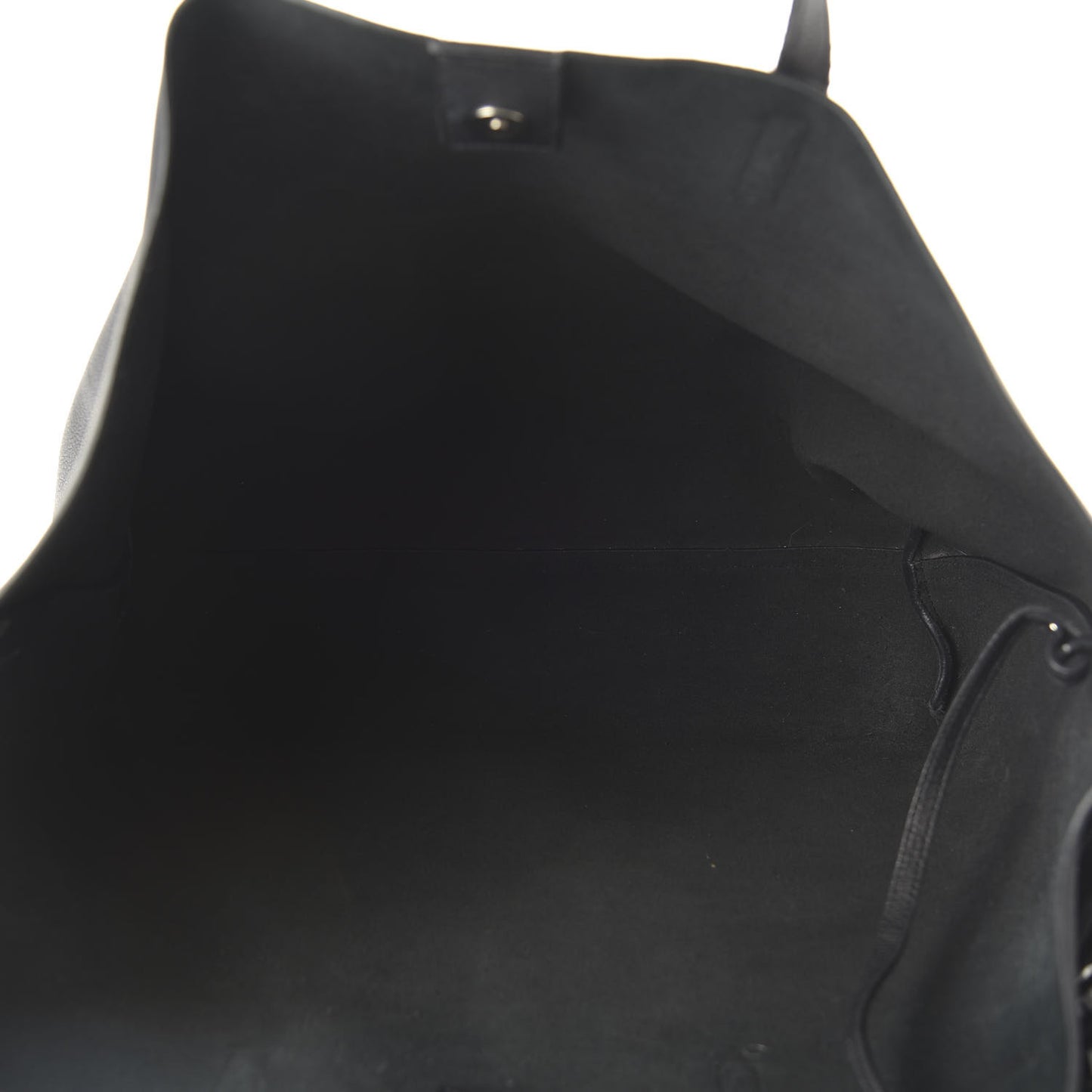 Calfskin Large Fringe Shopping Tote Black