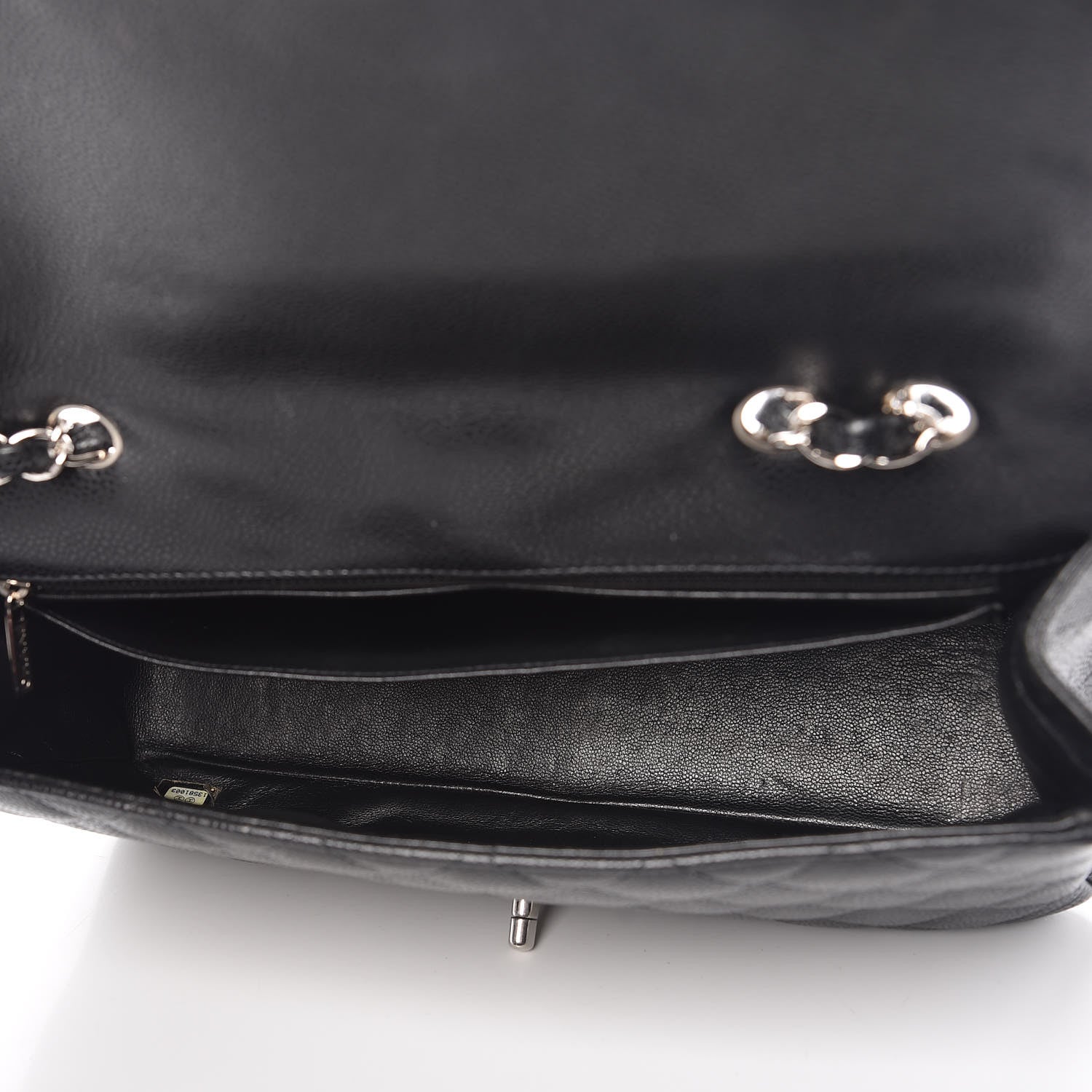 Chanel Caviar Quilted Jumbo Single Flap Black 6 of 9