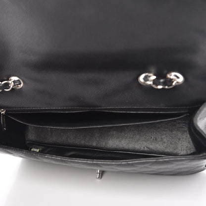 Chanel Caviar Quilted Jumbo Single Flap Black 6 of 9