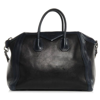 Givenchy Calfskin Large Bi-Color Antigona Black Navy 1 of 8