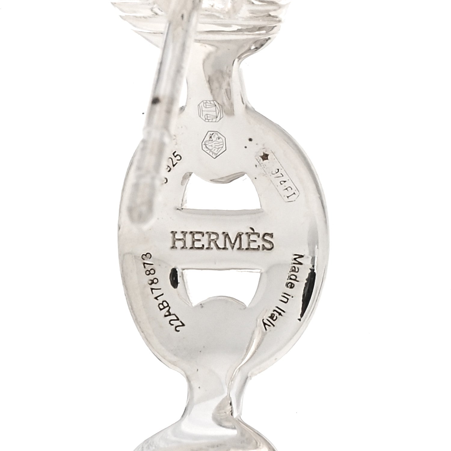 Hermes Sterling Silver Chaine D'Ancre Enchainee Climber Earrings 4 of 5