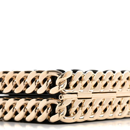 Chanel Plexiglass Quilted Chain Around Minaudiere Clutch Black 9 of 12