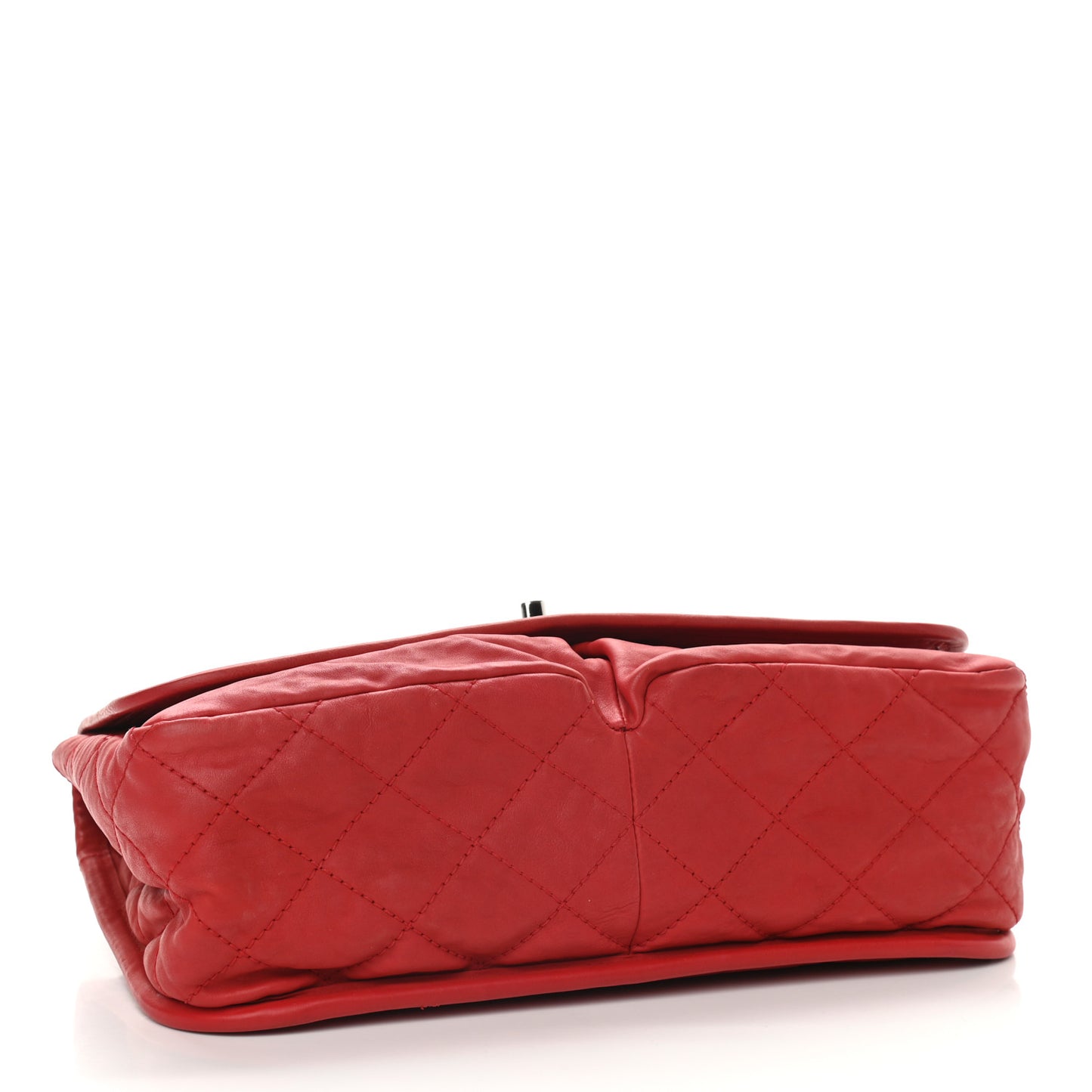 Ultra Soft Suede Calfskin Medium Natural Beauty Flap Bag Red