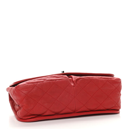 Chanel Ultra Soft Suede Calfskin Medium Natural Beauty Flap Bag Red 4 of 10