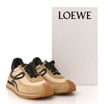 Loewe Nylon Suede Flow Runner Sneakers 38 Gold Black 14 of 14