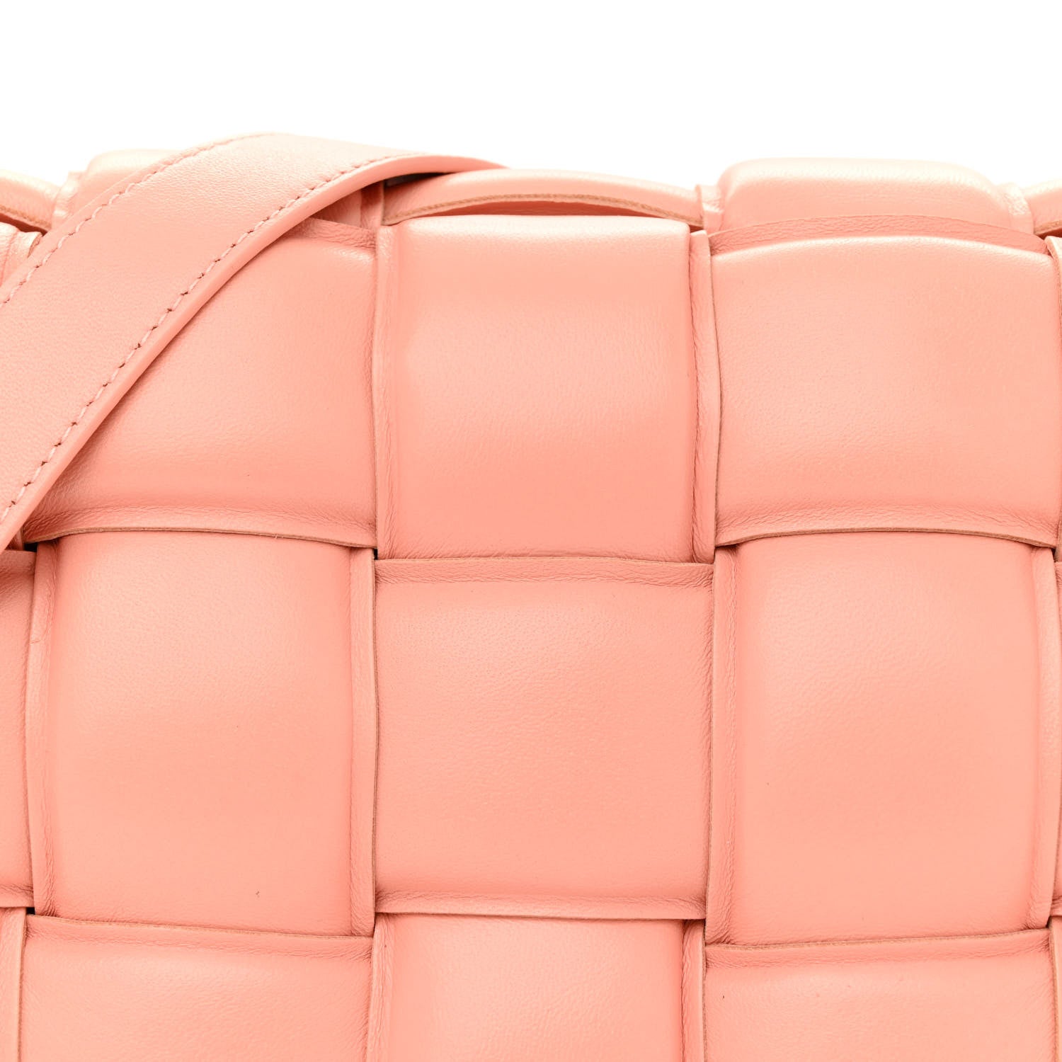 Bottega Veneta Nappa Maxi Intreccio Padded Cassette Crossbody Bag Peachy 8 of 13