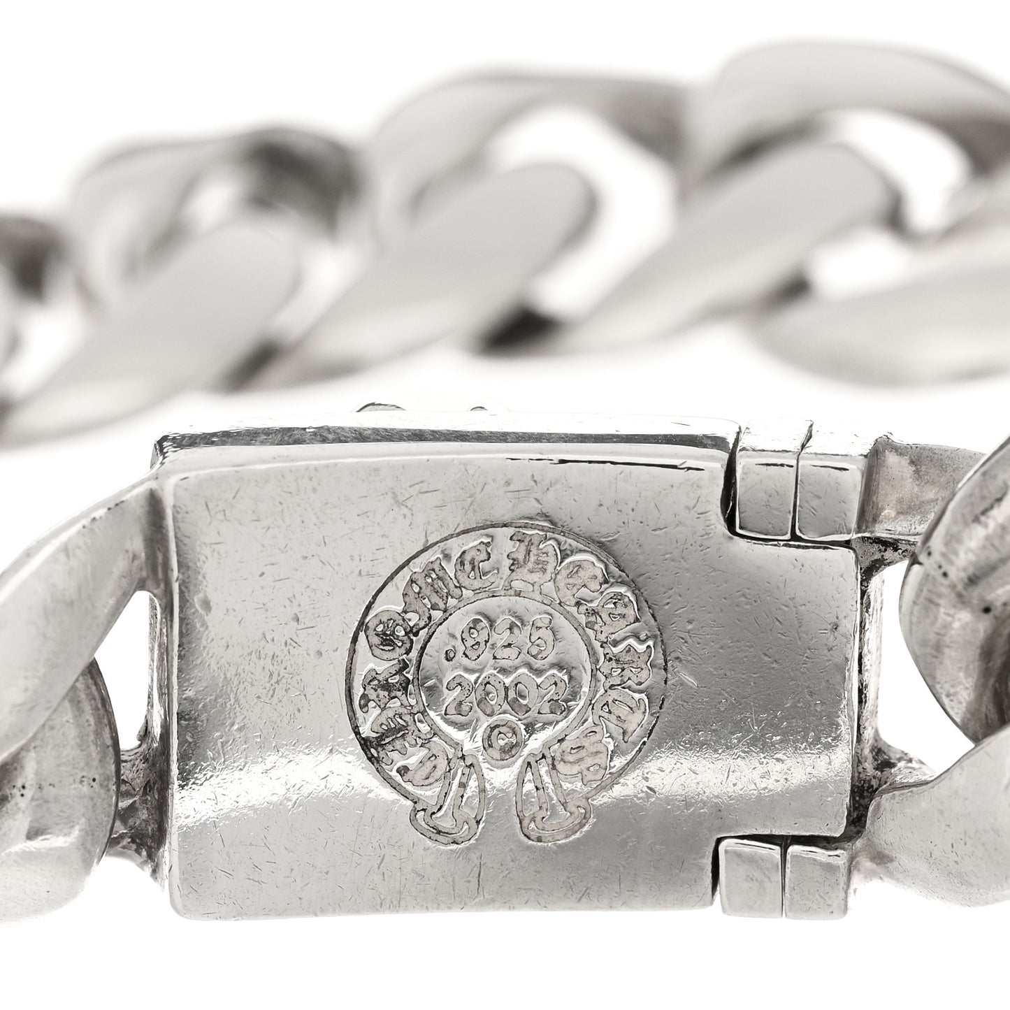 Sterling Silver Maltese Cross Curb Chain Bracelet