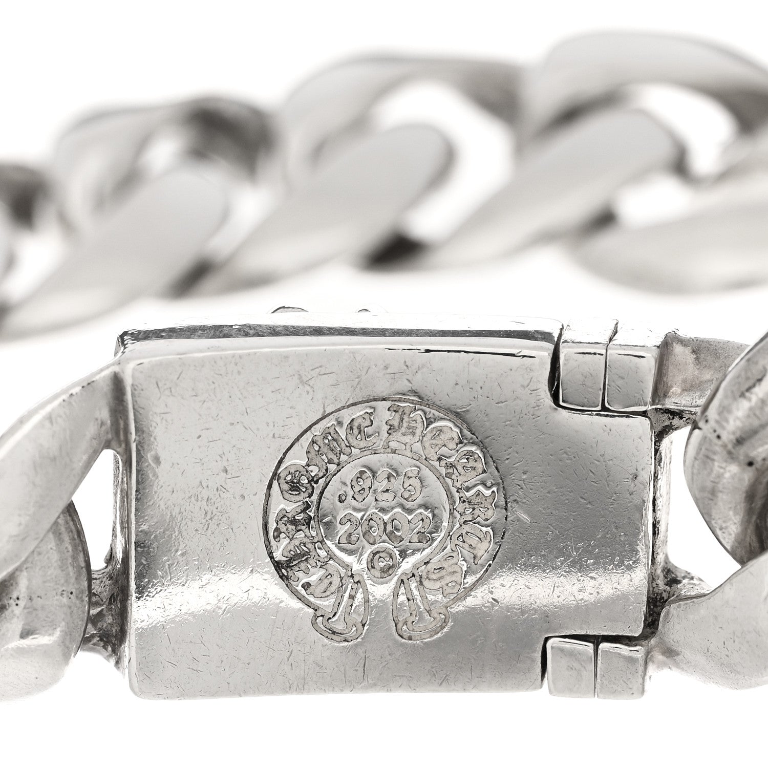 Chrome Hearts Sterling Silver Maltese Cross Curb Chain Bracelet 3 of 3