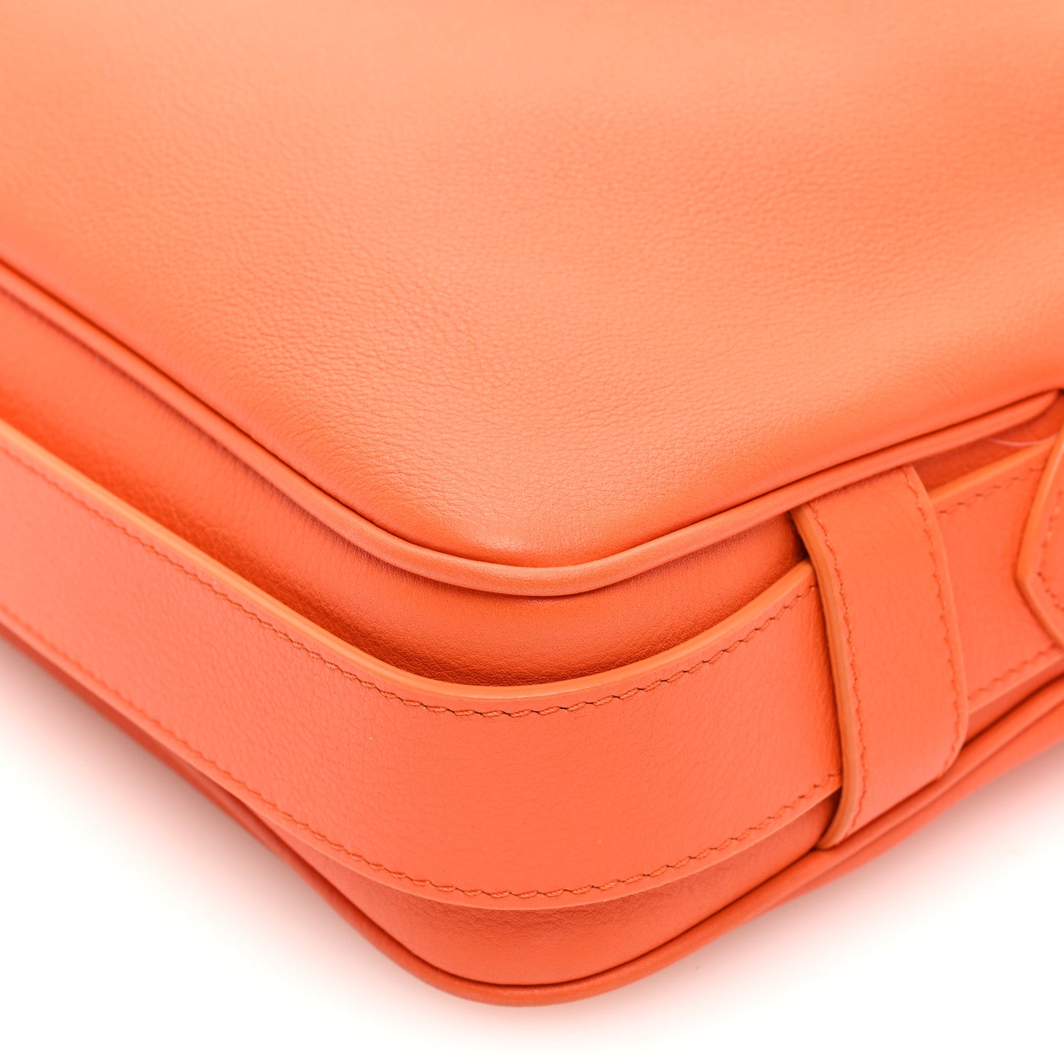 Celine Supple Calfskin Medium Romy Shoulder Bag Pop Orange 9 of 9