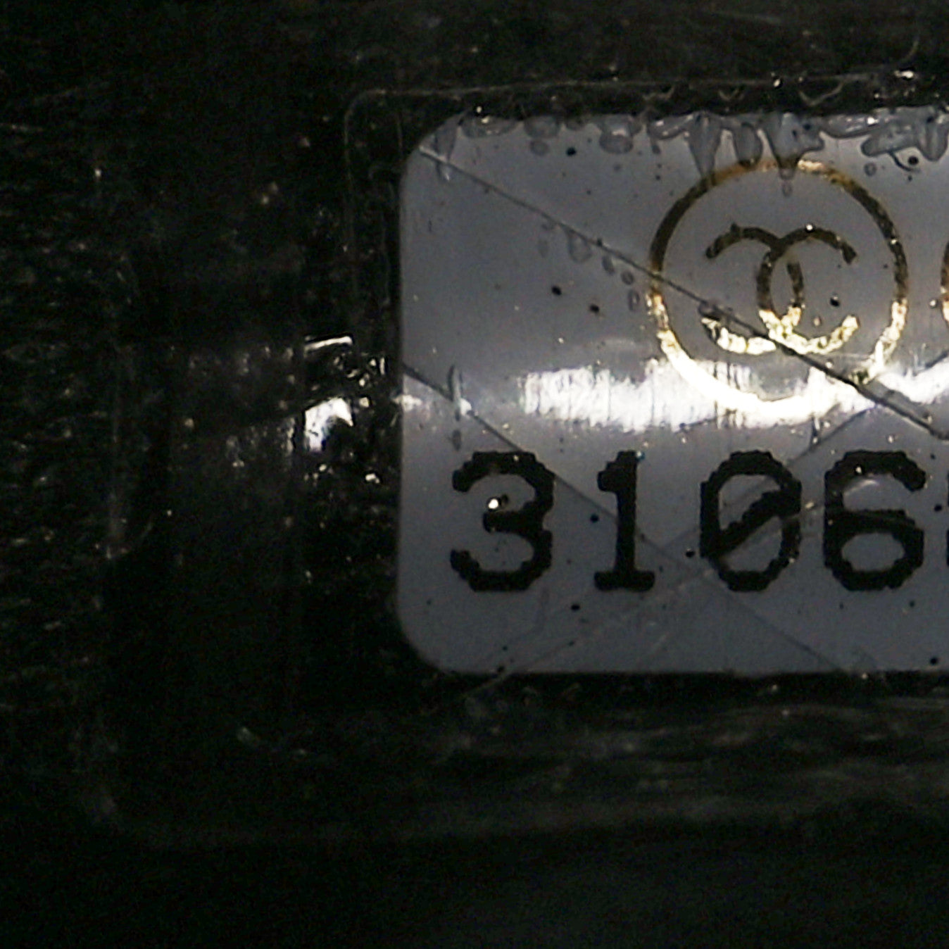 Chanel Shiny Lambskin Quilted Chain Is More Drawstring Bag Black 7 of 9