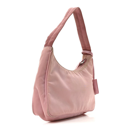 Prada Tessuto Nylon Saffiano Mini Re-Edition 2000 Bag Rosa 3 of 10