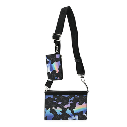 Louis Vuitton Monogram Eclipse Sunrise Room With A View Gaston Wearable Wallet Blue Purple 1 of 13