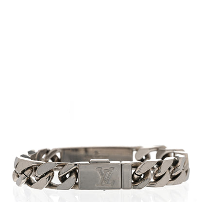 Louis Vuitton Zamac Palladium Monogram Chain Bracelet Silver 3 of 4