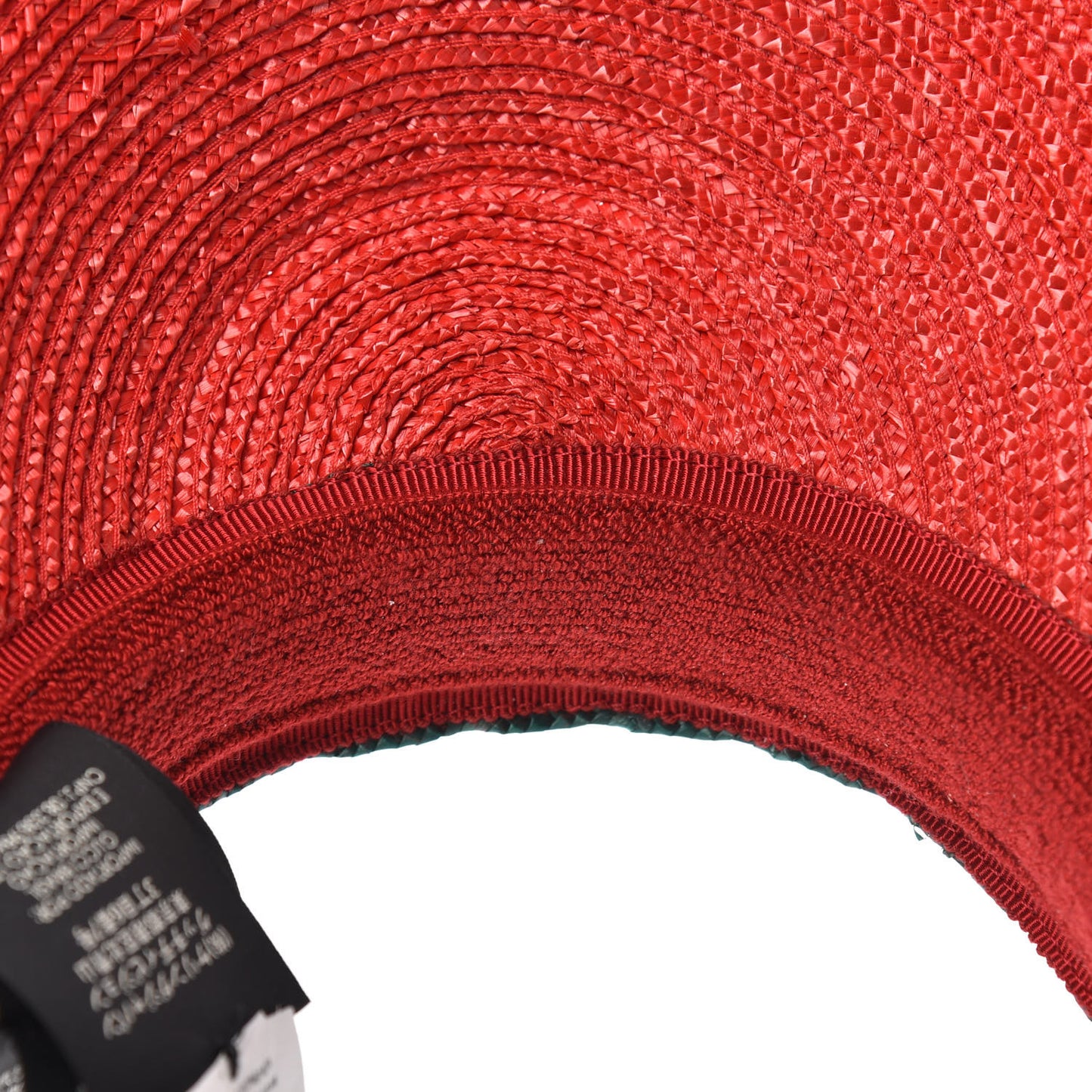 Raffia Web Visor L Green Red