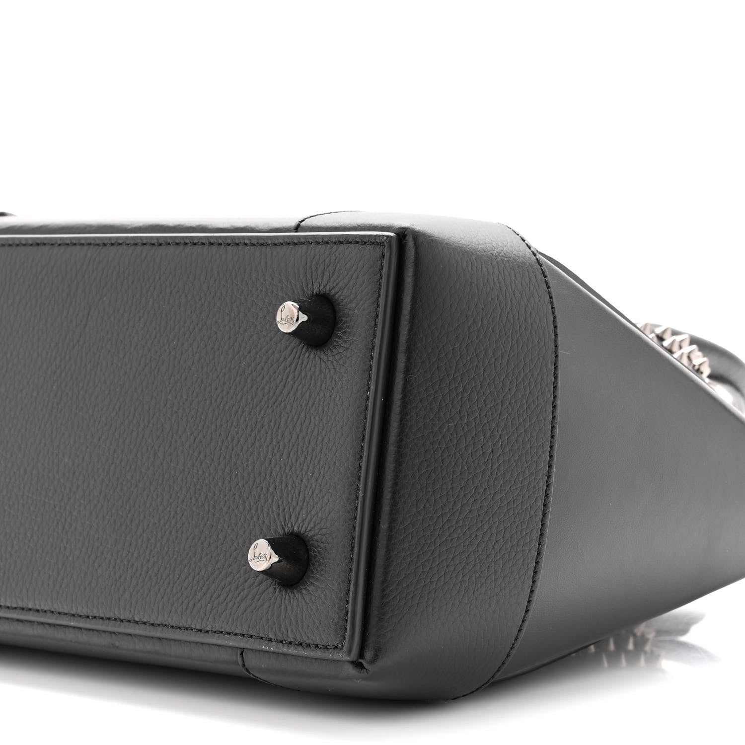 Christian Louboutin Grained Calfskin Spike Small Eloise Tote Black 10 of 10