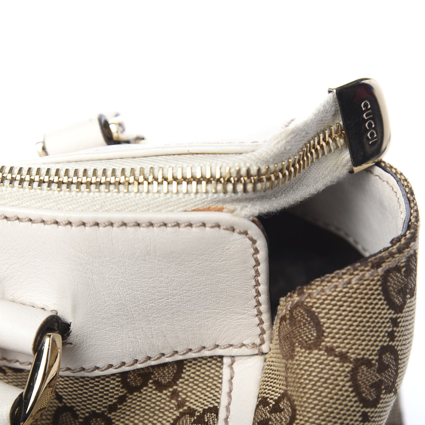 Monogram D Gold Ring Tote White