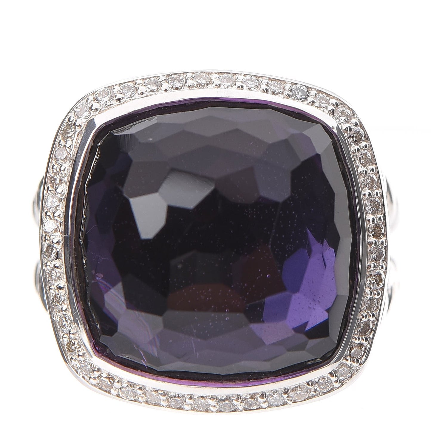 Sterling Silver Diamond Black Orchard 17mm Albion Ring 57 8