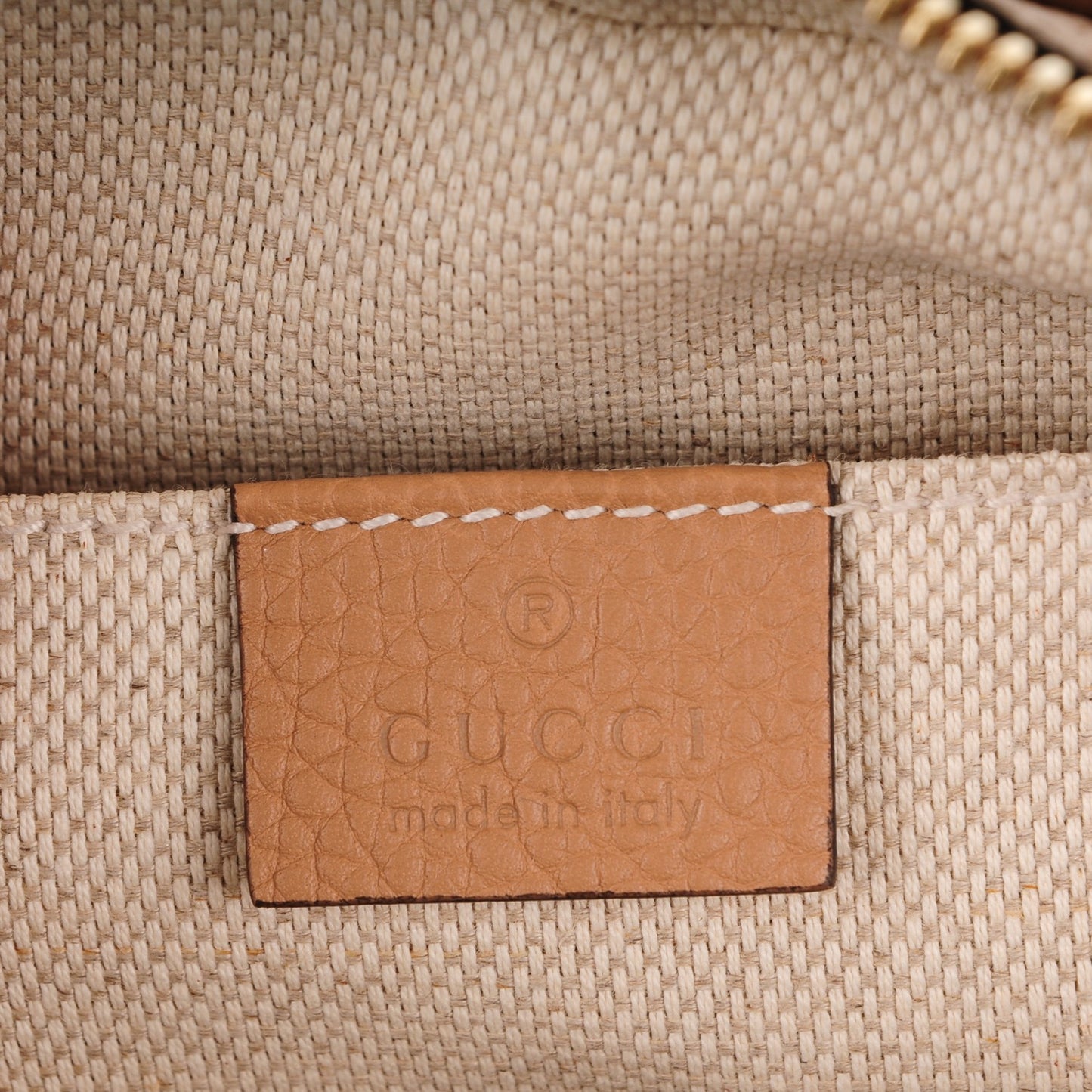 Pebbled Calfskin Small Soho Disco Bag Rose Beige