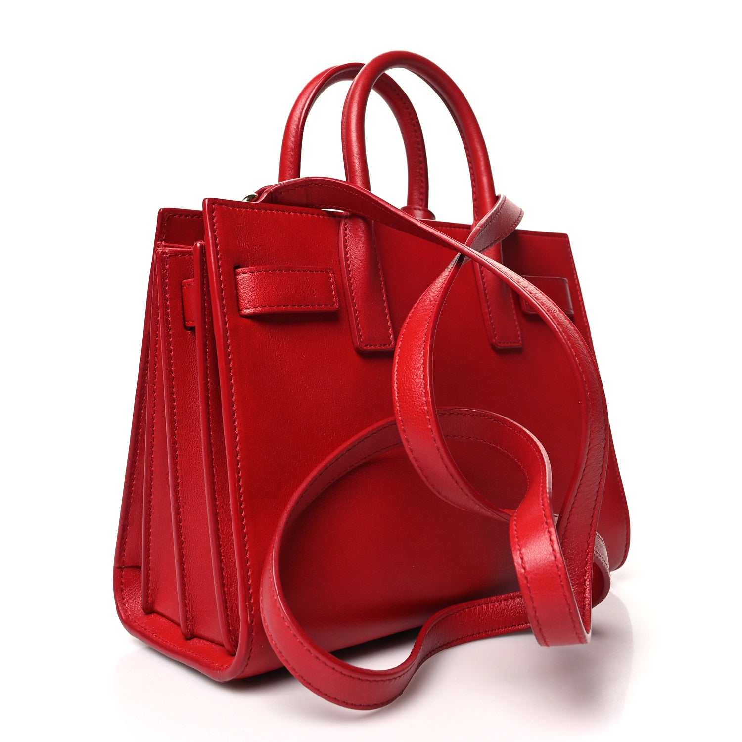 Saint Laurent Calfskin Nano Sac De Jour Lipstick Red 3 of 13