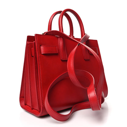 Saint Laurent Calfskin Nano Sac De Jour Lipstick Red 3 of 13