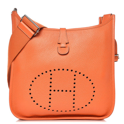 Hermes Taurillon Clemence Evelyne III PM Orange 1 of 11