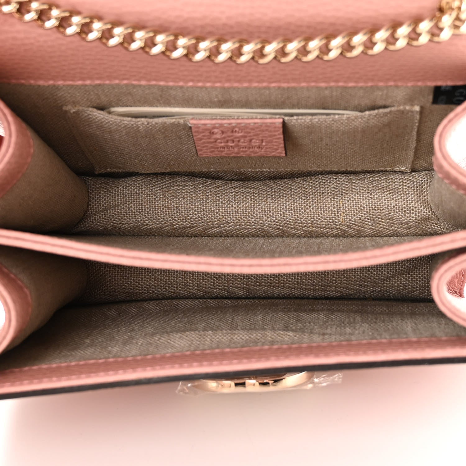 Gucci Dollar Calfskin Small Interlocking G Shoulder Bag Soft Pink 5 of 10