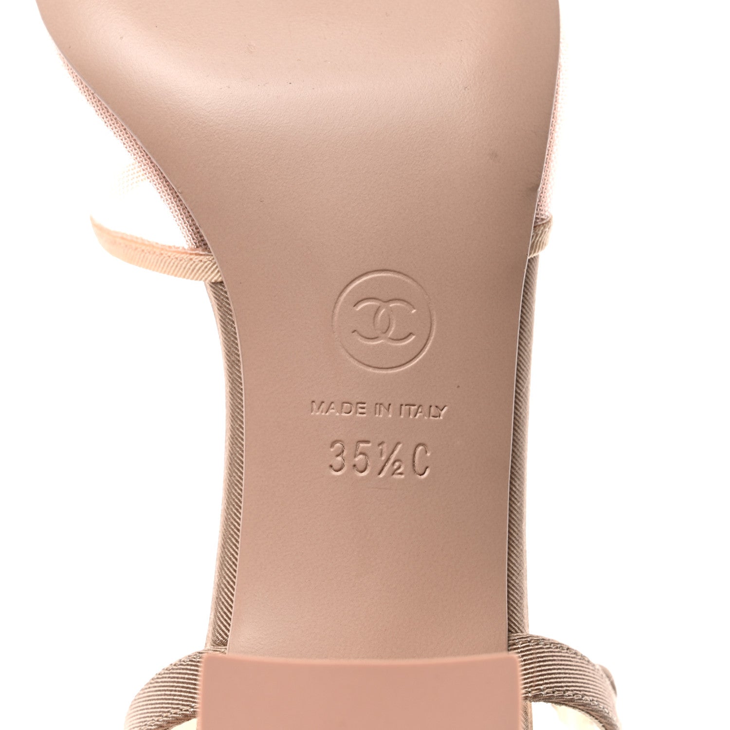 Chanel Mesh Grosgrain Camellia Sandal 35.5 Pink Beige 8 of 10