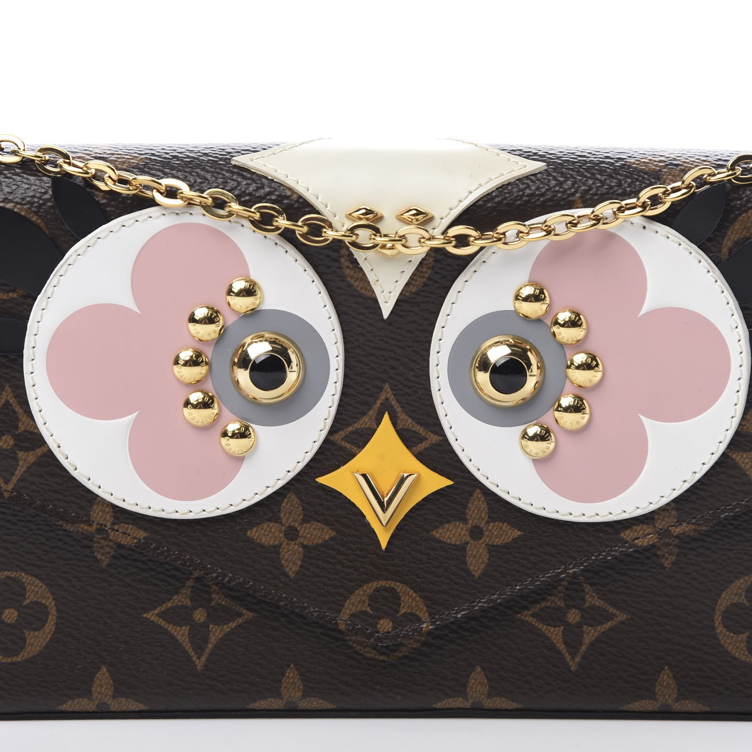 Louis Vuitton Monogram Lovely Birds Pochette Felicie Chain Wallet 10 of 14