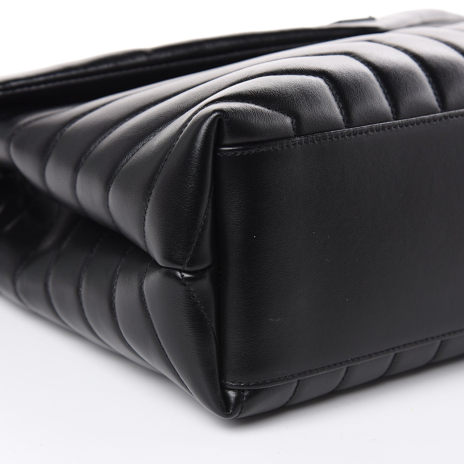 Saint Laurent Calfskin Y Quilted Monogram Medium Loulou Chain Satchel Black 10 of 11