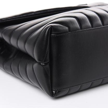 Saint Laurent Calfskin Y Quilted Monogram Medium Loulou Chain Satchel Black 10 of 11