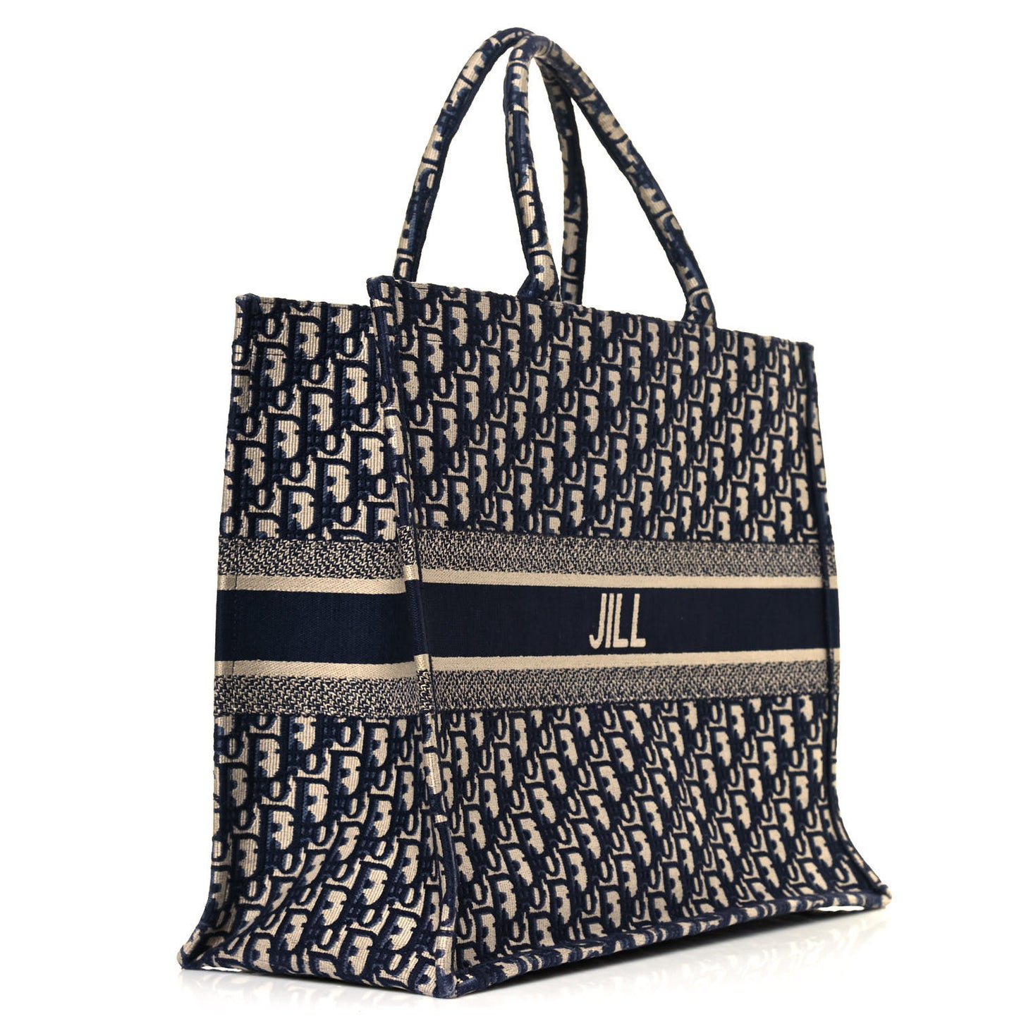 Oblique Book Tote Blue Multicolor