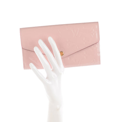 Louis Vuitton Vernis Sarah Wallet NM Rose Ballerine 2 of 9