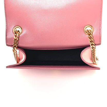 Saint Laurent Grain De Poudre Small Classic Monogram Kate Satchel Old Rose 4 of 10