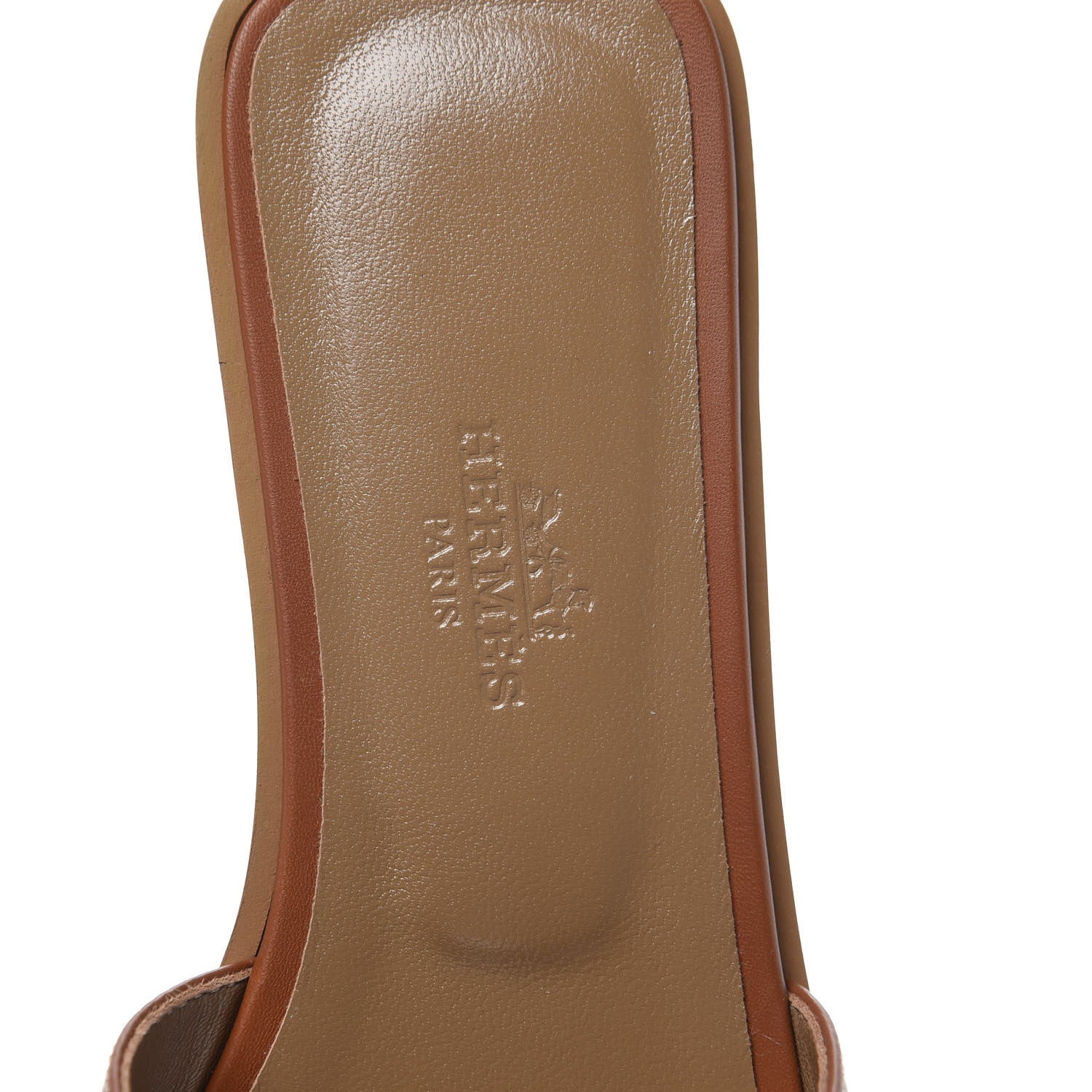 Hermes Box Calfskin Oran Sandals 35 Gold 6 of 10