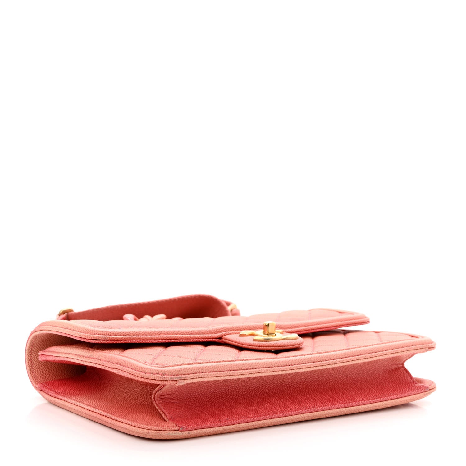 Chanel Caviar Quilted Medium Sunset On The Sea Flap Coral 4 of 10
