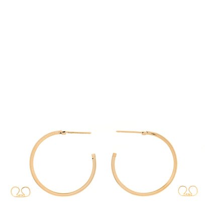 Tiffany 18K Yellow Gold Medium T Wire Hoop Earrings 3 of 4
