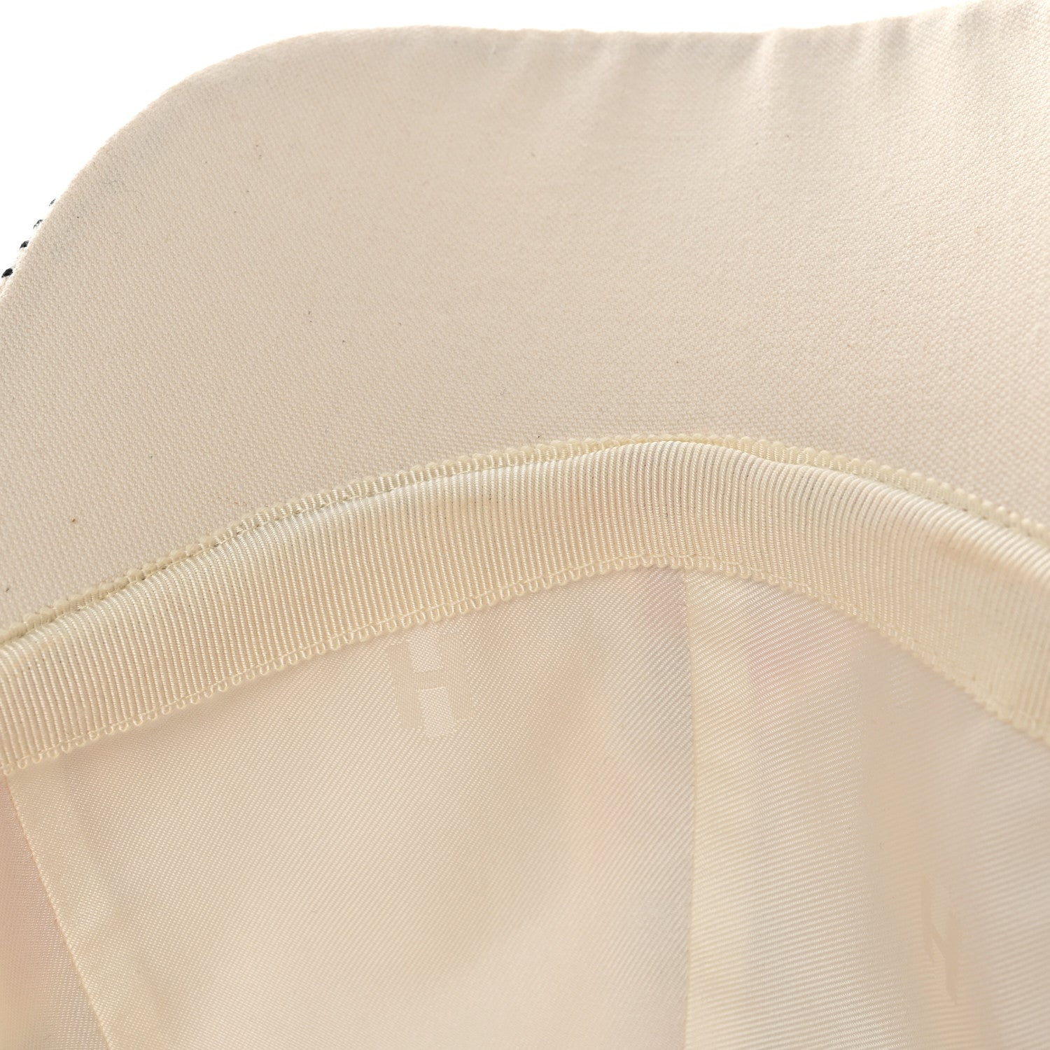 Hermes Cotton Eperon D'Or Embroidered Tess Cap 57 Blanc Casse 9 of 9
