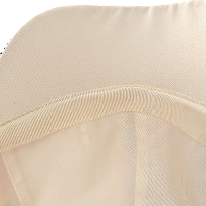 Hermes Cotton Eperon D'Or Embroidered Tess Cap 57 Blanc Casse 9 of 9