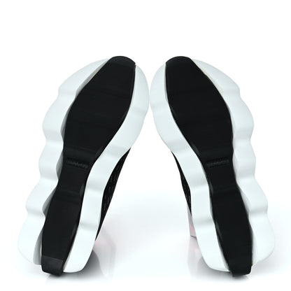 Hermes Technical Canvas Goatskin Womens Eclair Sneakers 36 Black 5 of 10