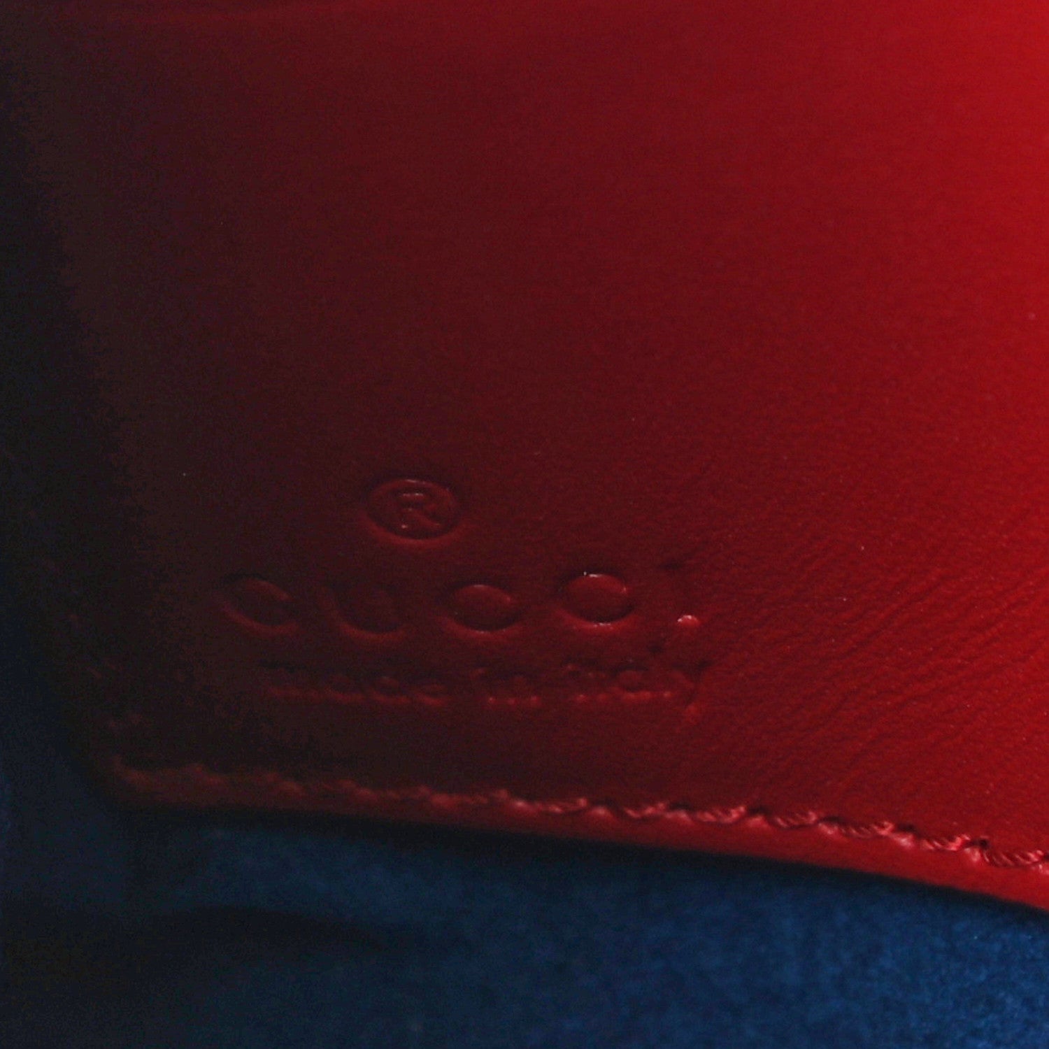Gucci GG Supreme Monogram Mystic Cat Embroidered Chain Wrist Wallet Red 6 of 9