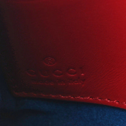 Gucci GG Supreme Monogram Mystic Cat Embroidered Chain Wrist Wallet Red 6 of 9