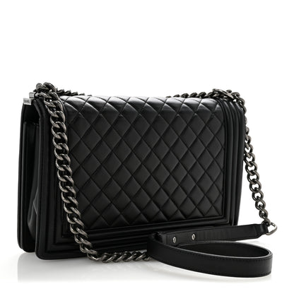 Chanel Lambskin Quilted New Medium Boy Flap Black 3 of 14