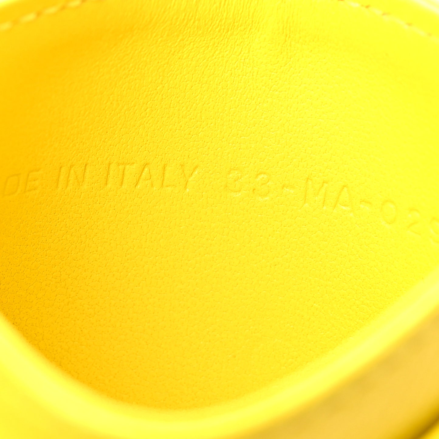 Supple Calfskin Cannage Caro Five-Slot Card Holder Yellow