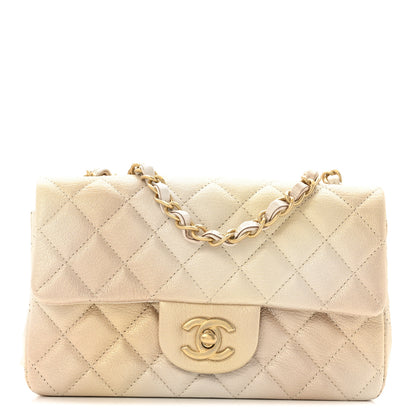 Chanel Metallic Goatskin Quilted Mini Rectangular Flap Gold 1 of 12