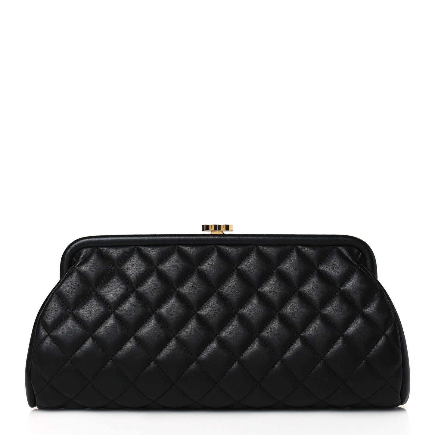 Lambskin Quilted Timeless Clutch Black