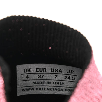 Balenciaga Laminated Knit Bi-Color Sole Womens Speed Sneakers 37 Pink White Black 8 of 9