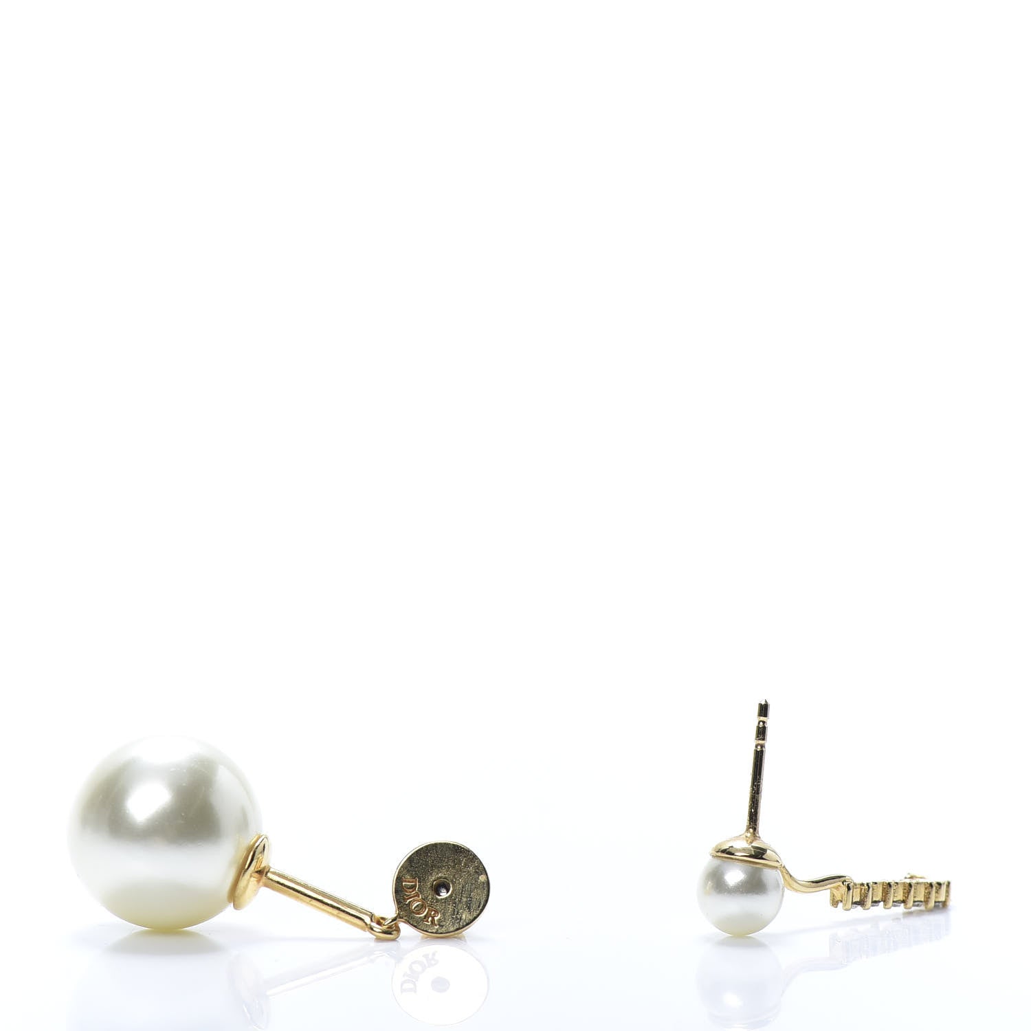 Christian Dior Crystal Pearl My ABCDior J Tribale Earring Gold 3 of 5